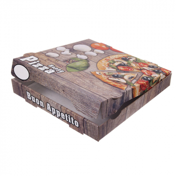 Pizzakarton 26 x 26 x 4 cm "Buon Appetito" (1x100 Stk.)